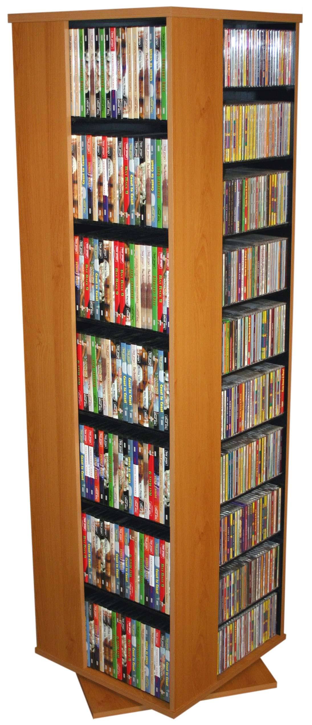 Oak Revolving Media Tower Z403