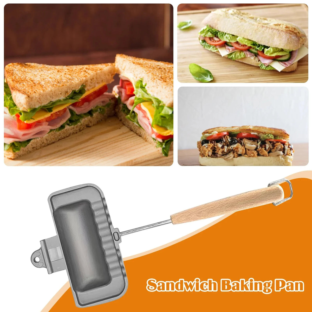 Double-Sided Non-Stick Sandwich Maker Pan 2PC Z808