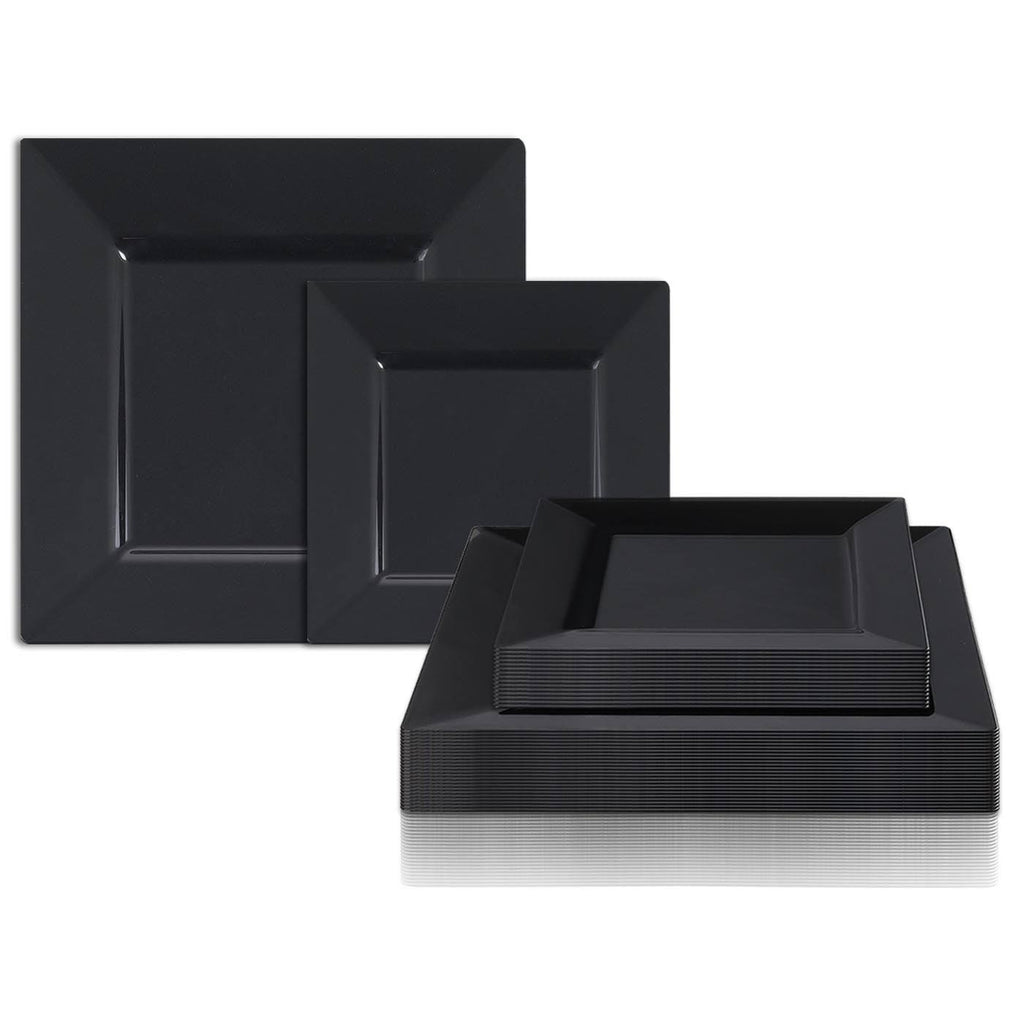 Solid Square Gold Plastic Cake Plates E605582