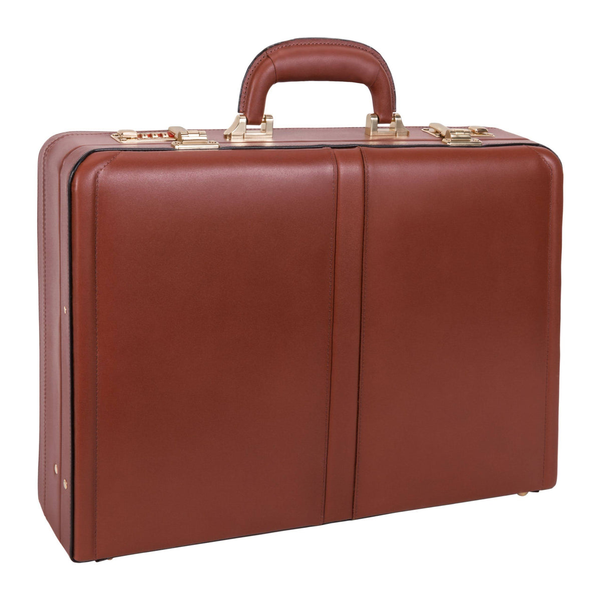 Brown Leather Expandable Attache Case E18377