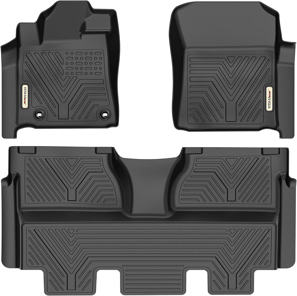 Black TPE Floor Liners for Toyota Tundra CrewMax Cab T707