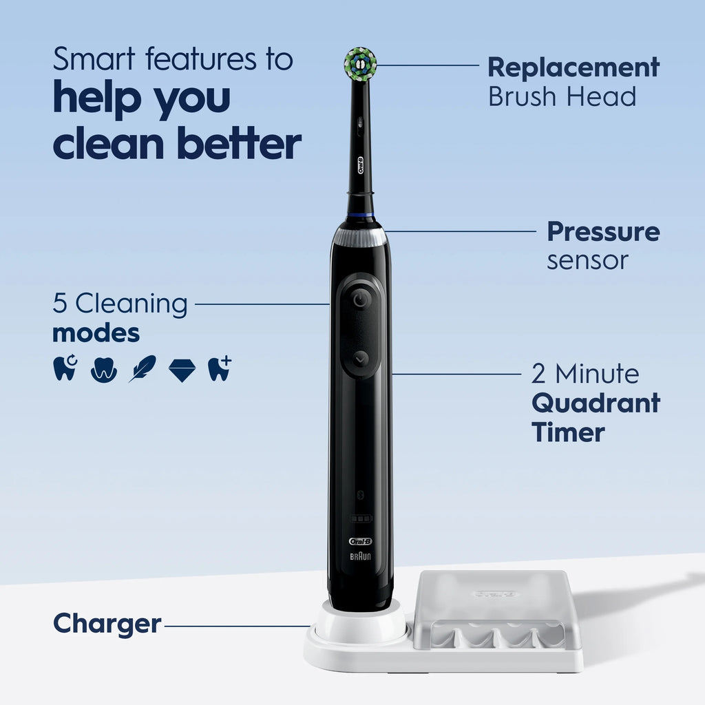 Black Electric Toothbrush with Bluetooth Connectivity L30469
