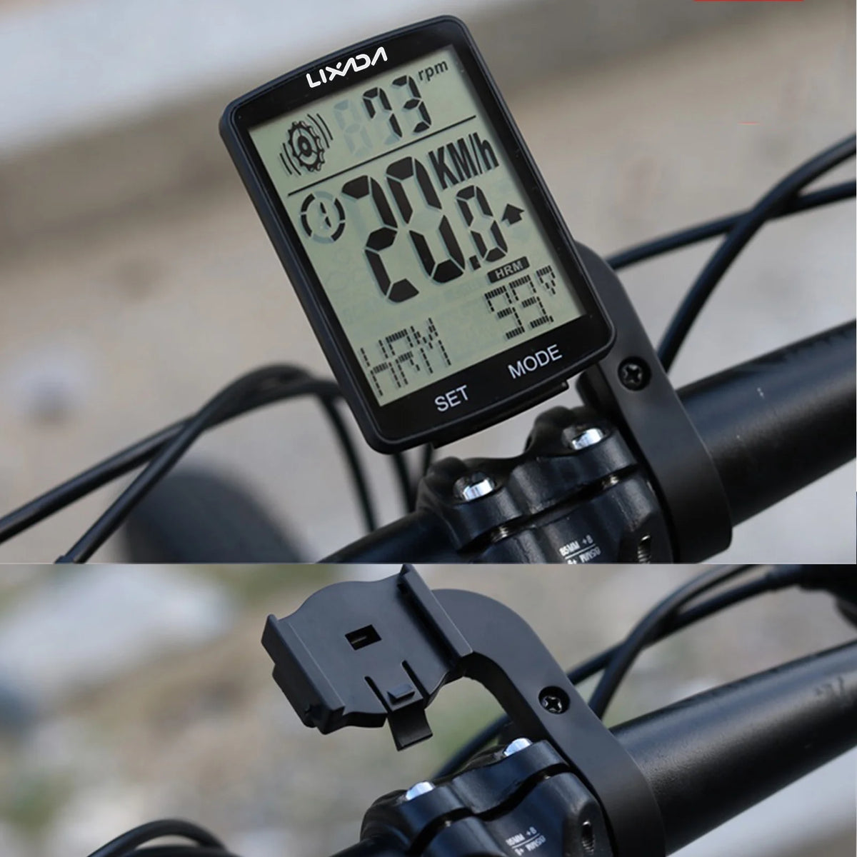 IPX7 Waterproof Bike Computer with LCD Screen X8855