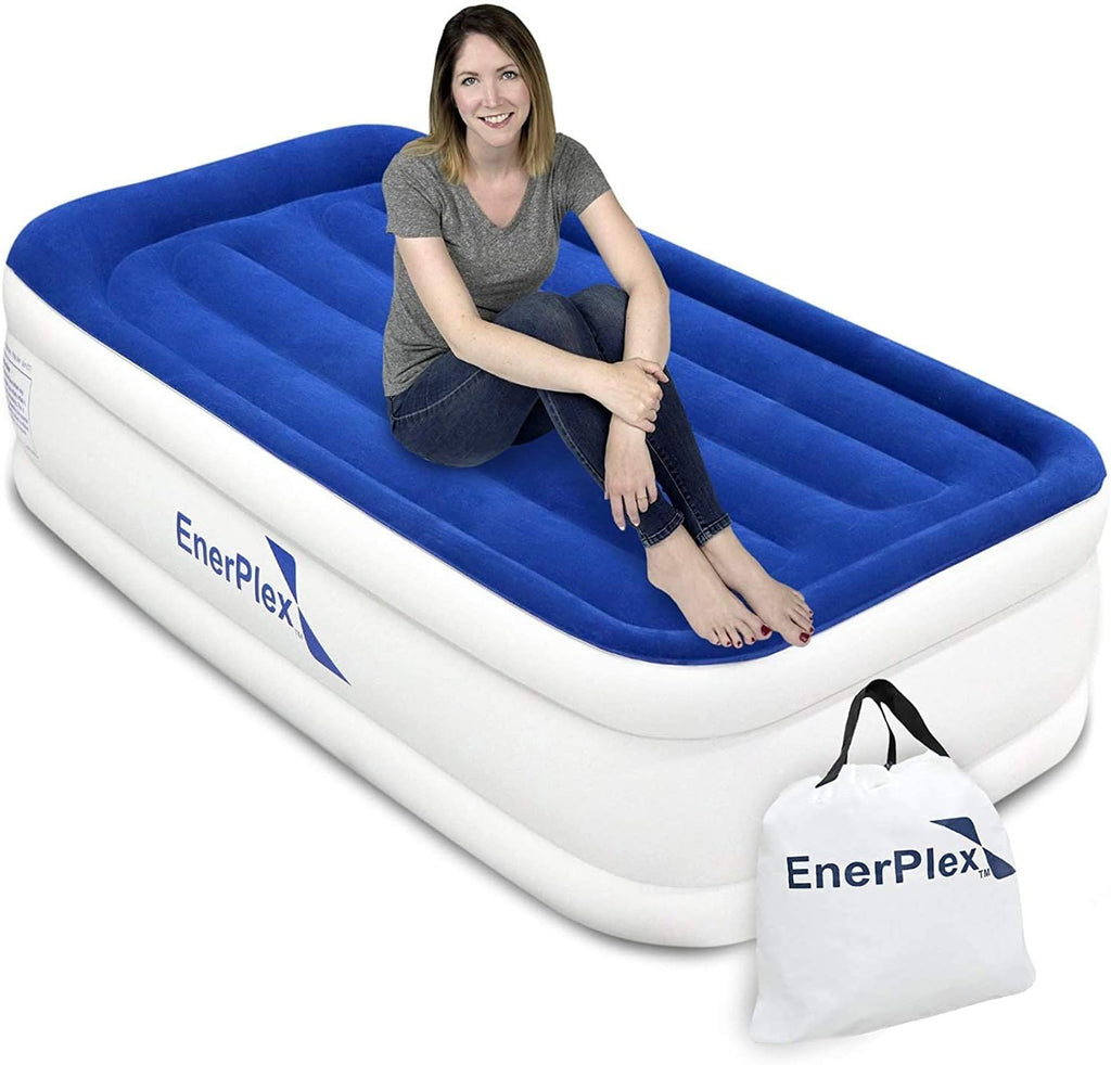 Luxury 15 Inflatable Twin Air Mattress with Built-in Dual Pump R3768