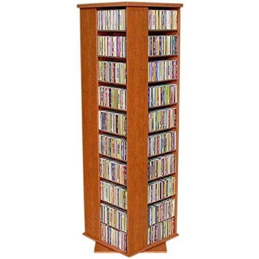 Oak Revolving Media Tower Z403