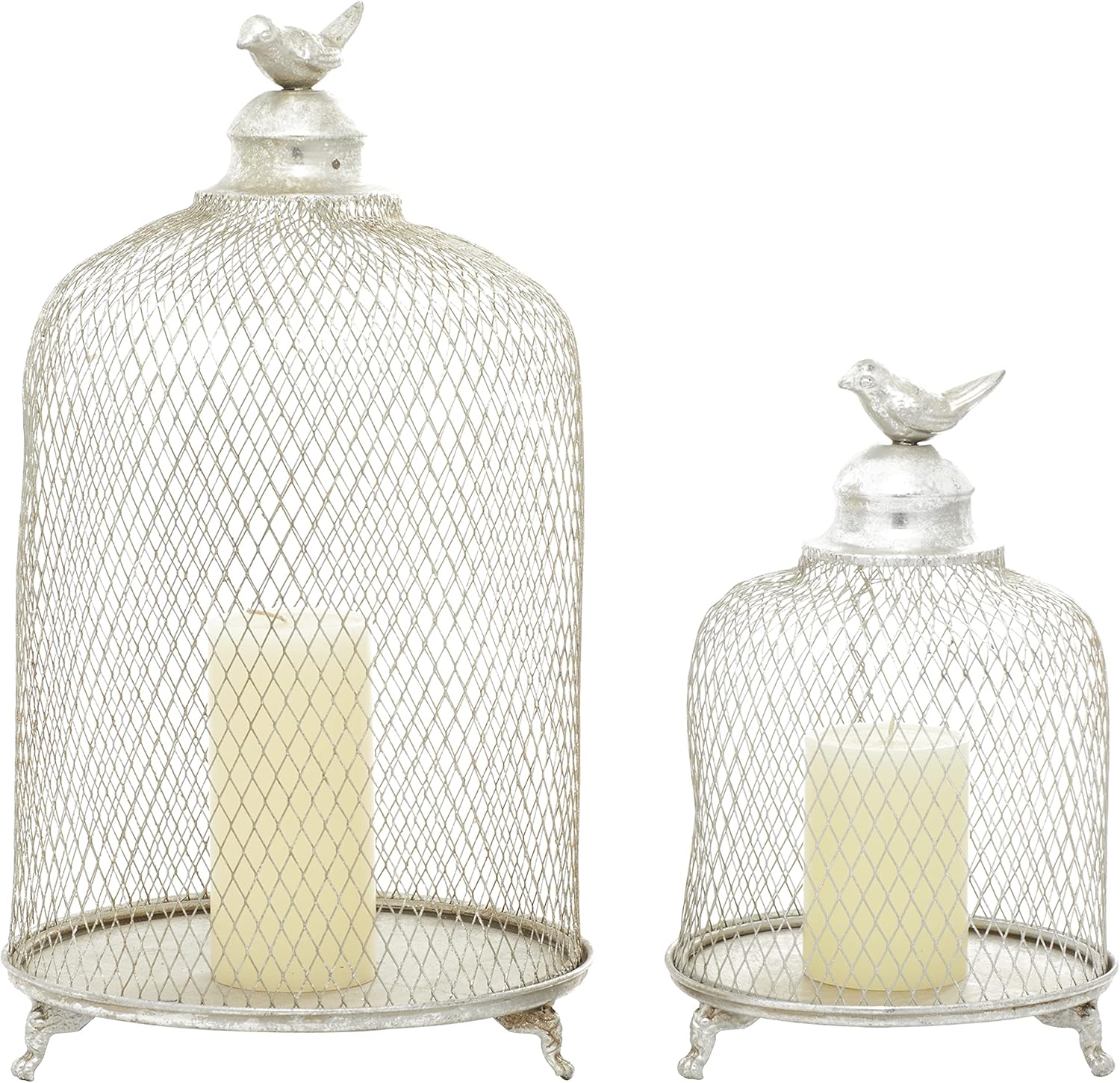 Metal Candle Lantern Set of 2 X983522