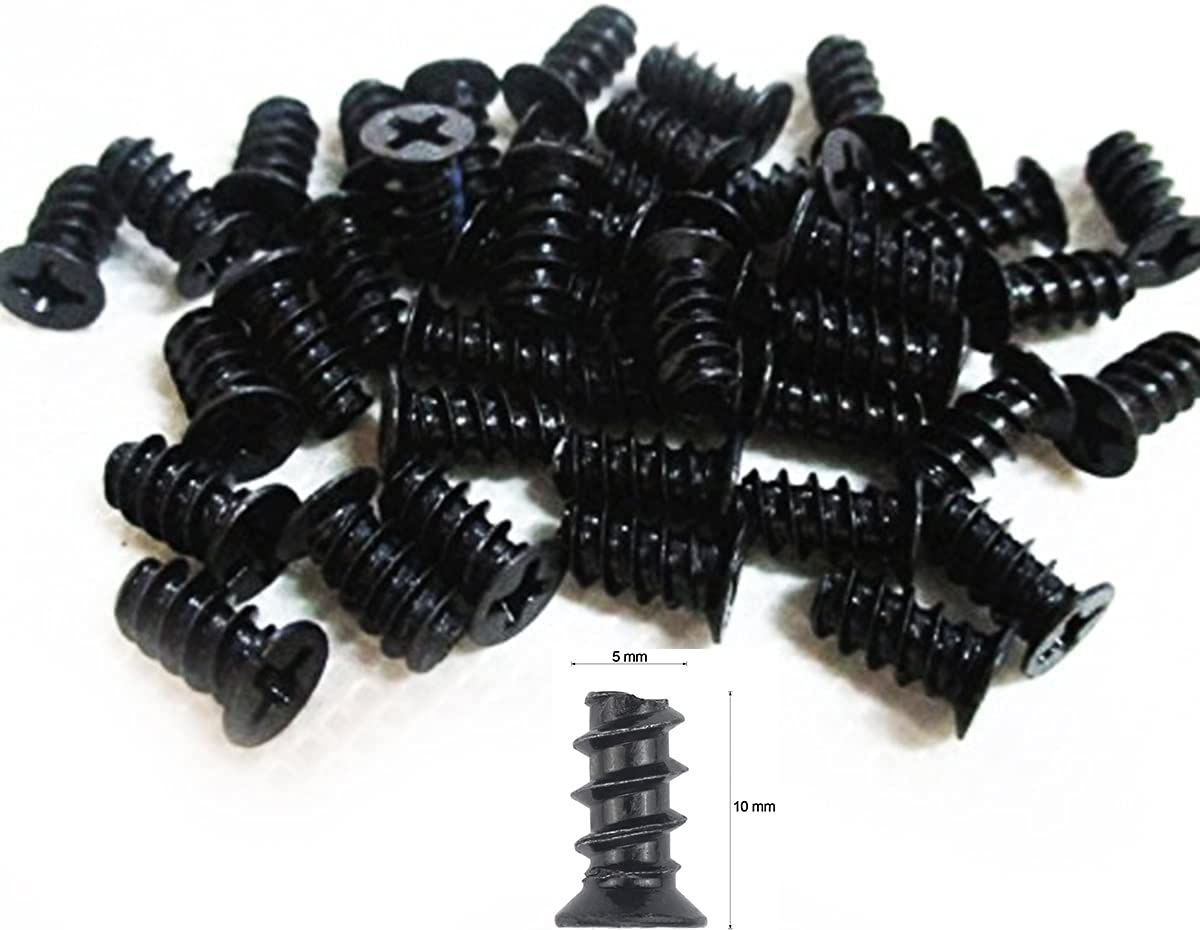 100pcs M5x10 Black Computer Cooling Fan Mount Screws F758846