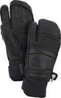 Black 3-Finger Leather Gloves R204