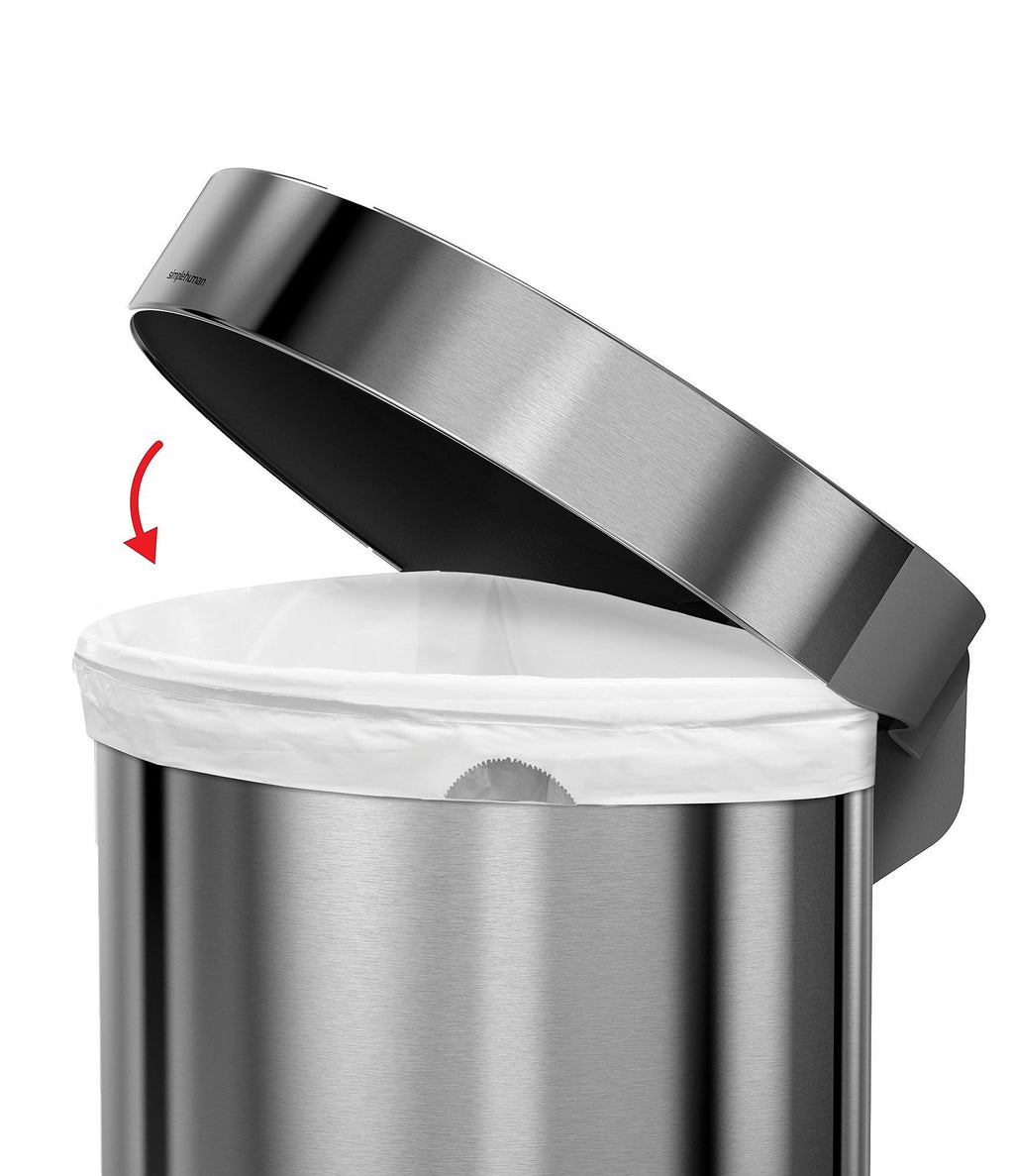 12-Gallon Semi-Round Step Trash Can D31215