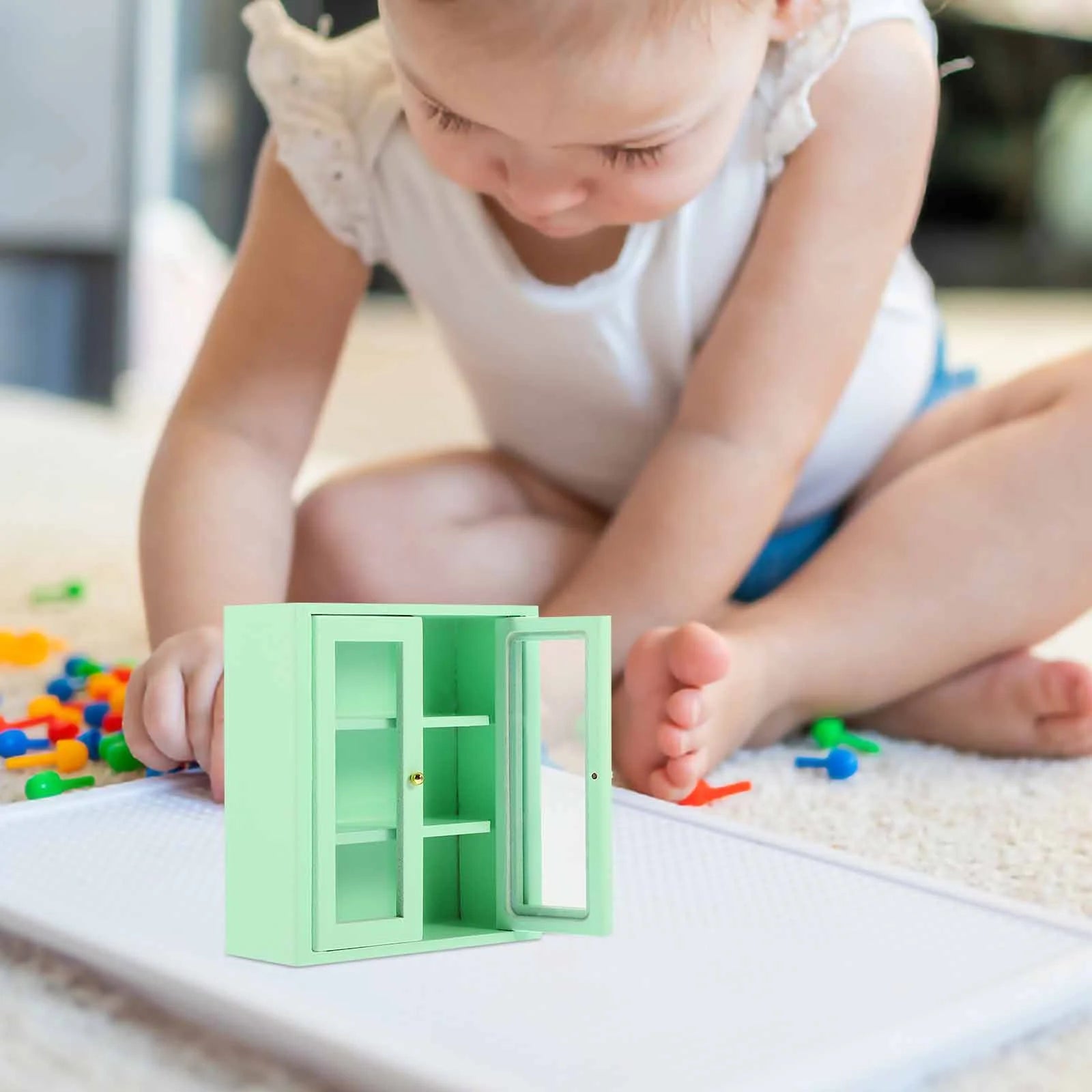 Wooden Miniature Cabinet Model Ornament O308
