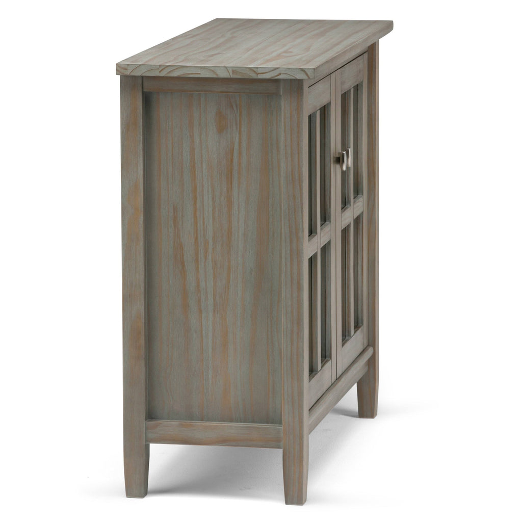 Rustic Natural Aged Brown Solid Wood Low Storage Cabinet P8507