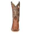 Cognac Square Toe Ostrich Print Performance Boot I531569