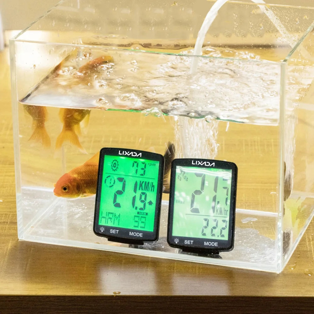 IPX7 Waterproof Bike Computer with LCD Screen X8855