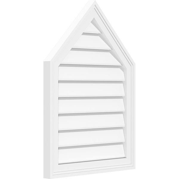 Peaked Top Surface Mount PVC Gable Vent D831