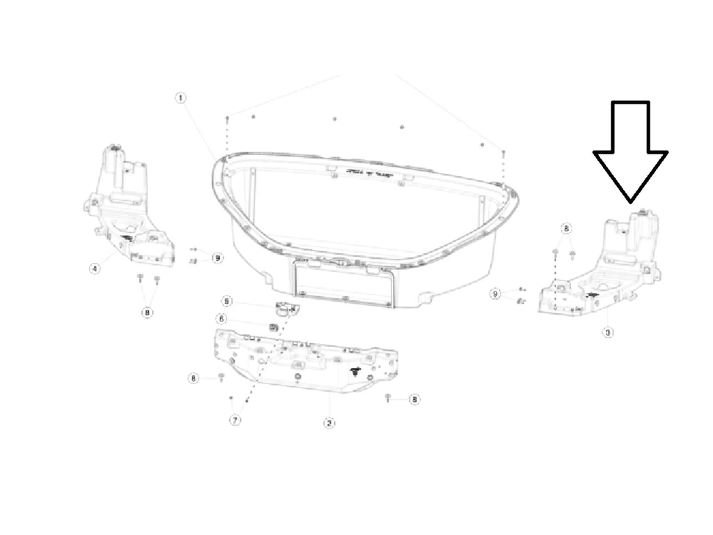 Left Headlight Support Mount Bracket J49566