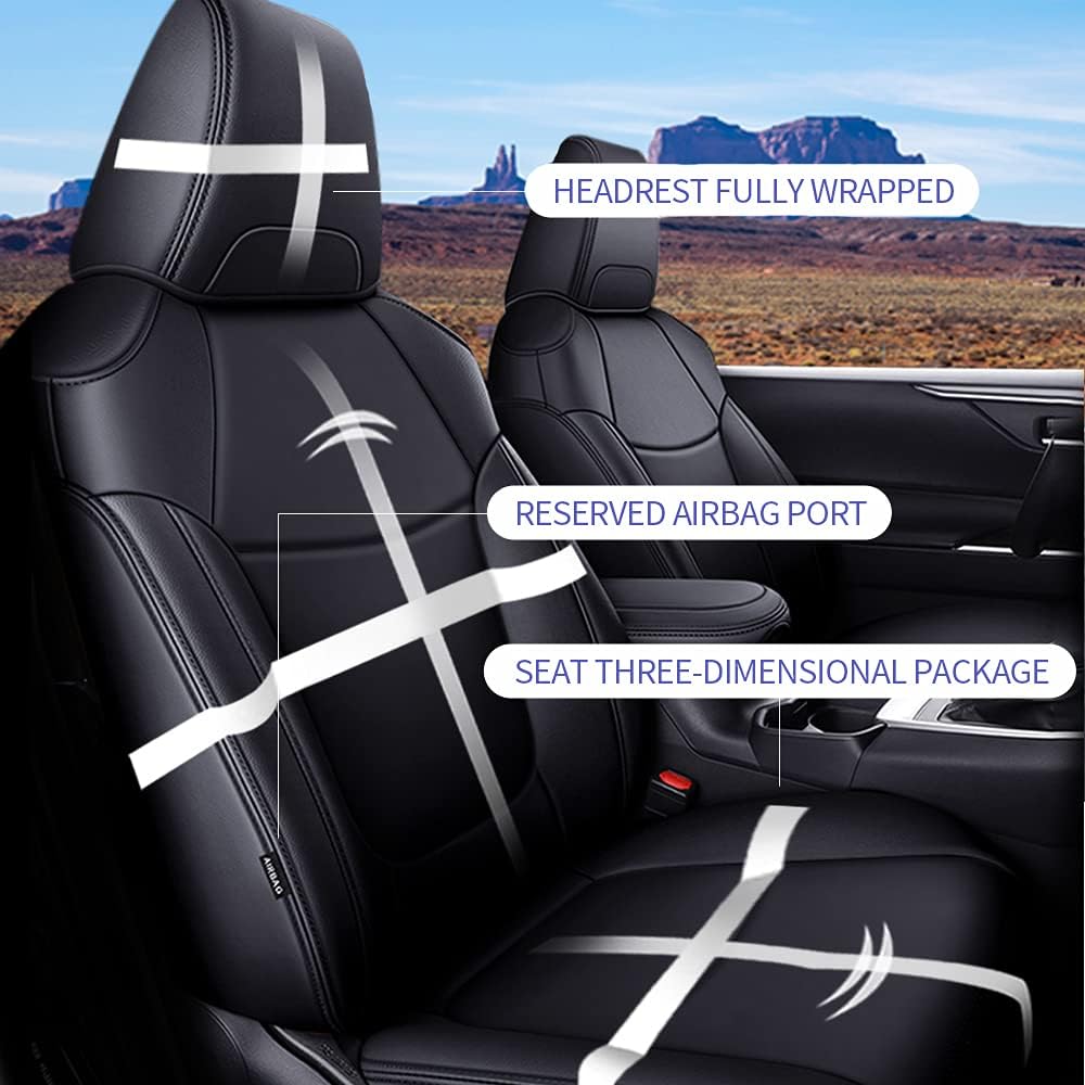 Faux Leather Waterproof Full Set Car Seat Covers Y14081