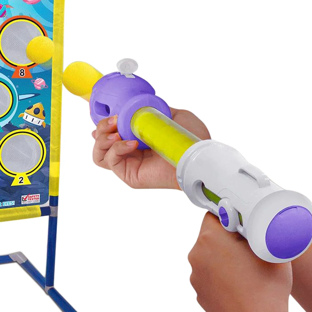 3 Pack Foam Blasters Guns with Space-Themed Shooting Target, 48 Foam Balls W313653