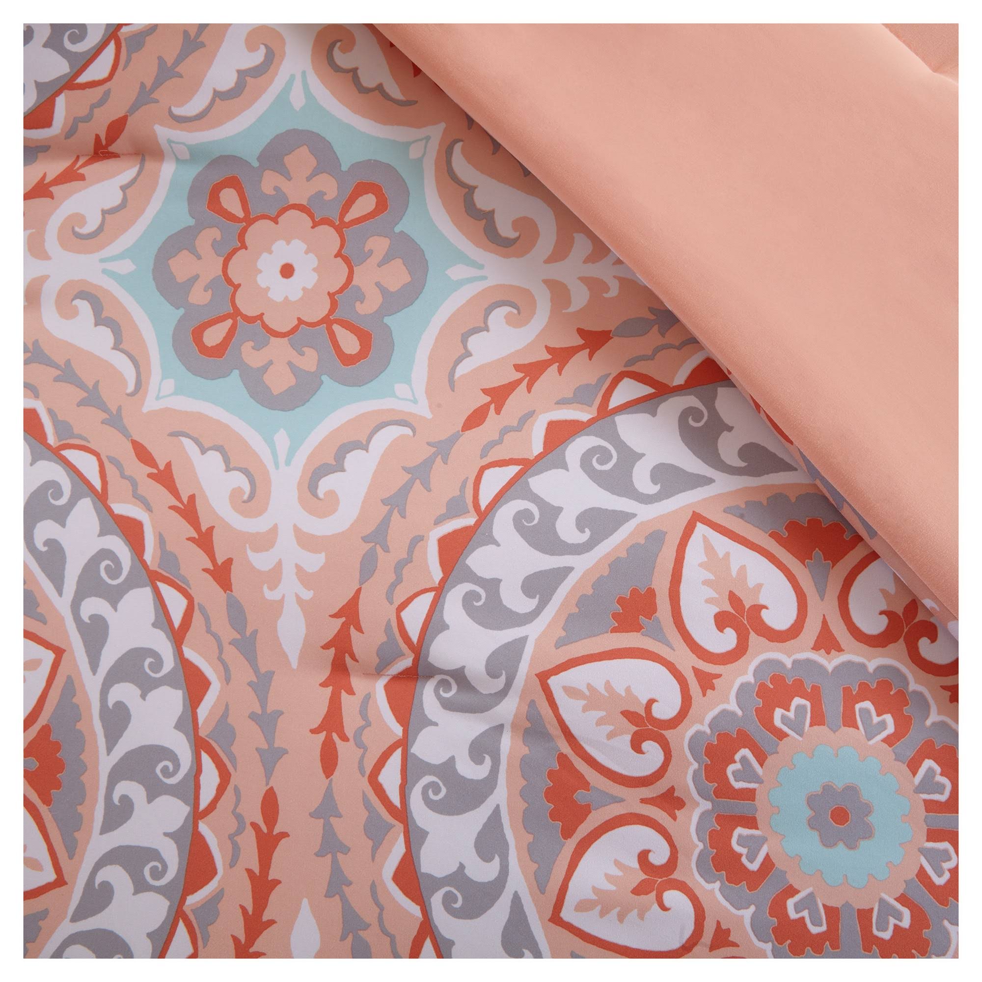 Coral Cal King Comforter Set N766