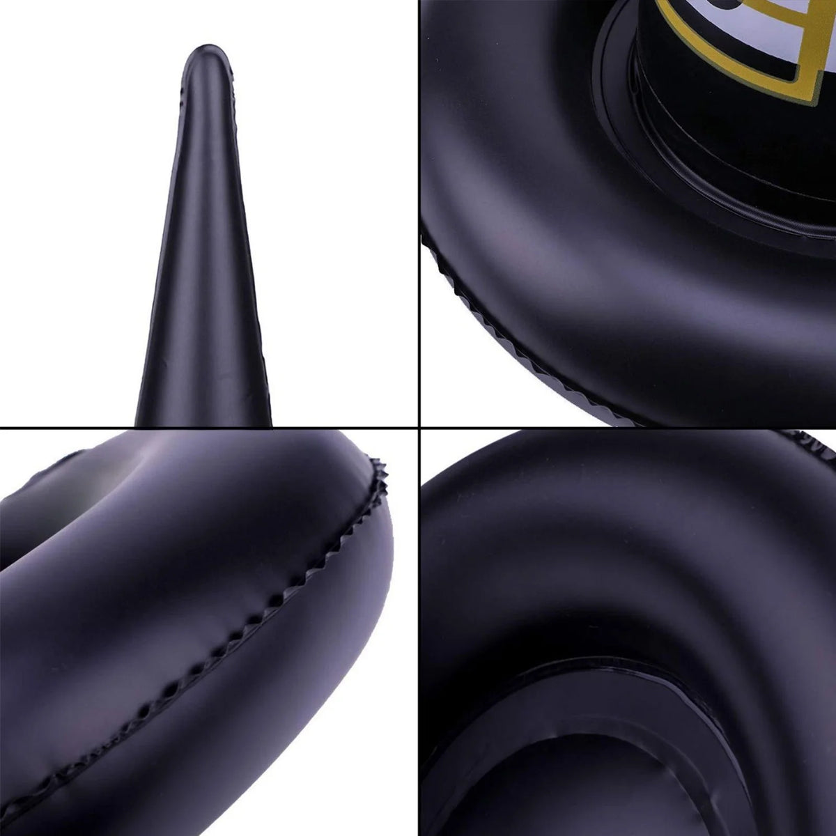 11 Pack Halloween Inflatable Witch Hat Ring Toss Game Set with Plastic Ring Toss and Inflatable Witch Hats F396445