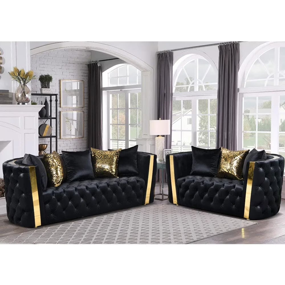 Velvet Sofa Set 3 2 1 Seater Upholstered Q9341