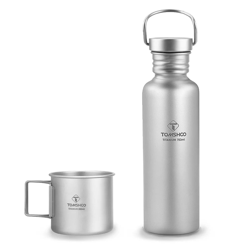 Titanium Cup and Water Bottle Kit - 300ml Cup and 750ml Kettle L35464