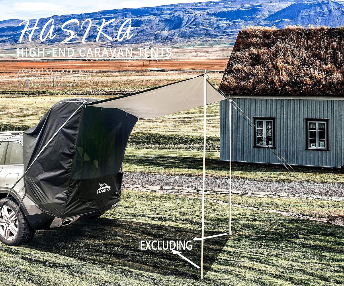 Black Waterproof 3000MM Tailgate Shade Awning Tent G45452