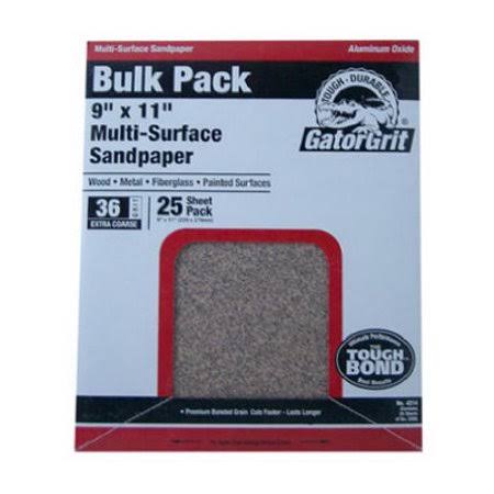 40 Grit Aluminum Oxide Sandpaper 25 Sheets Q3390