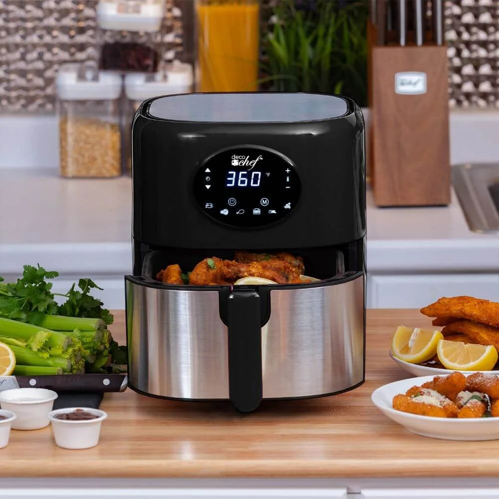3.7QT Digital Air Fryer Bundle with 12-Piece Knife Set U565