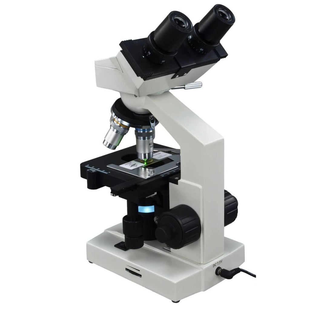 40X-2500X Lab Binocular Biological Compound LED Microscope with Vinyl Carrying Case R1589