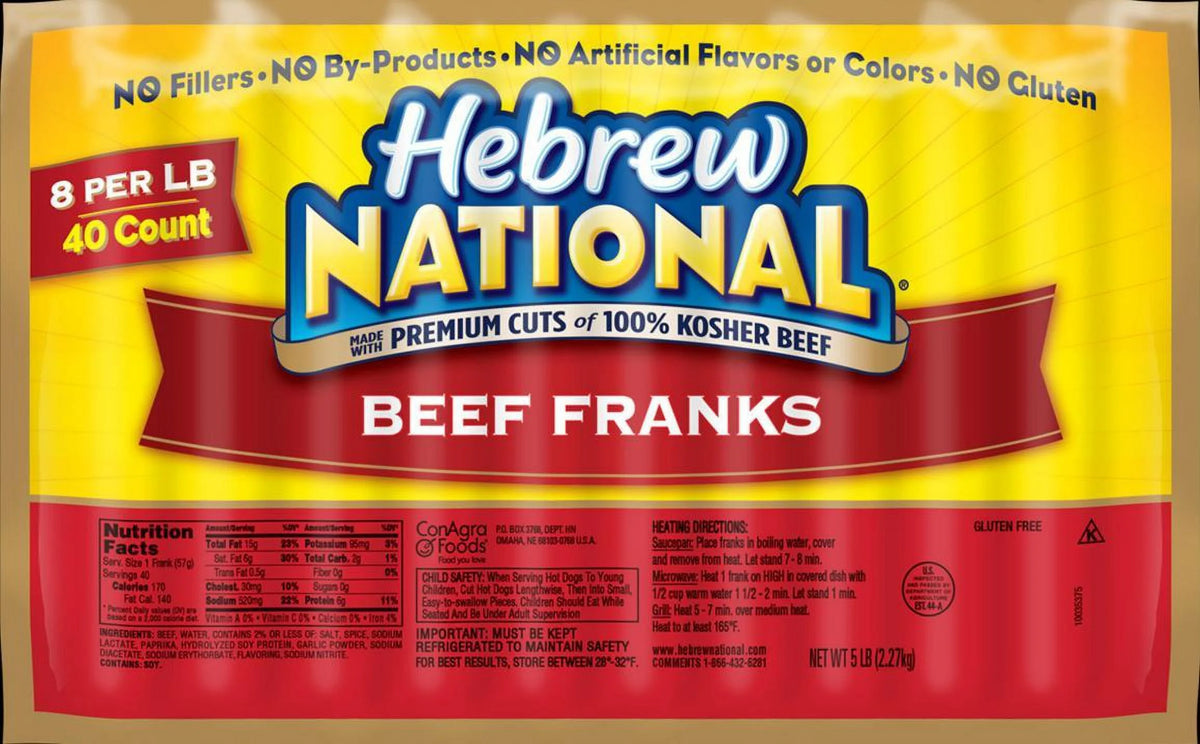 Beef Frank, 5 Pound E2138