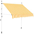 Manual Retractable Awning 59" Orange and White Stripes M701