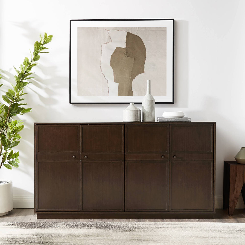 4 Door Sideboard Dark Brown Oak S704