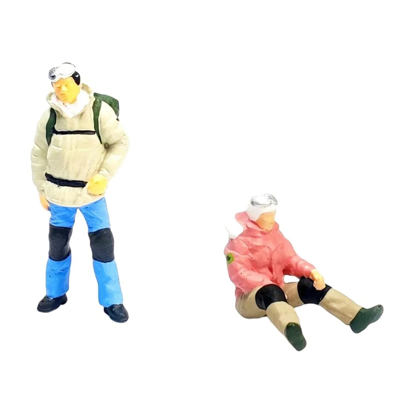 2x Painted Miniature People Toys for Dollhouse P344