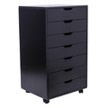 Black 7-Drawer Vertical Desk Cabinet J106