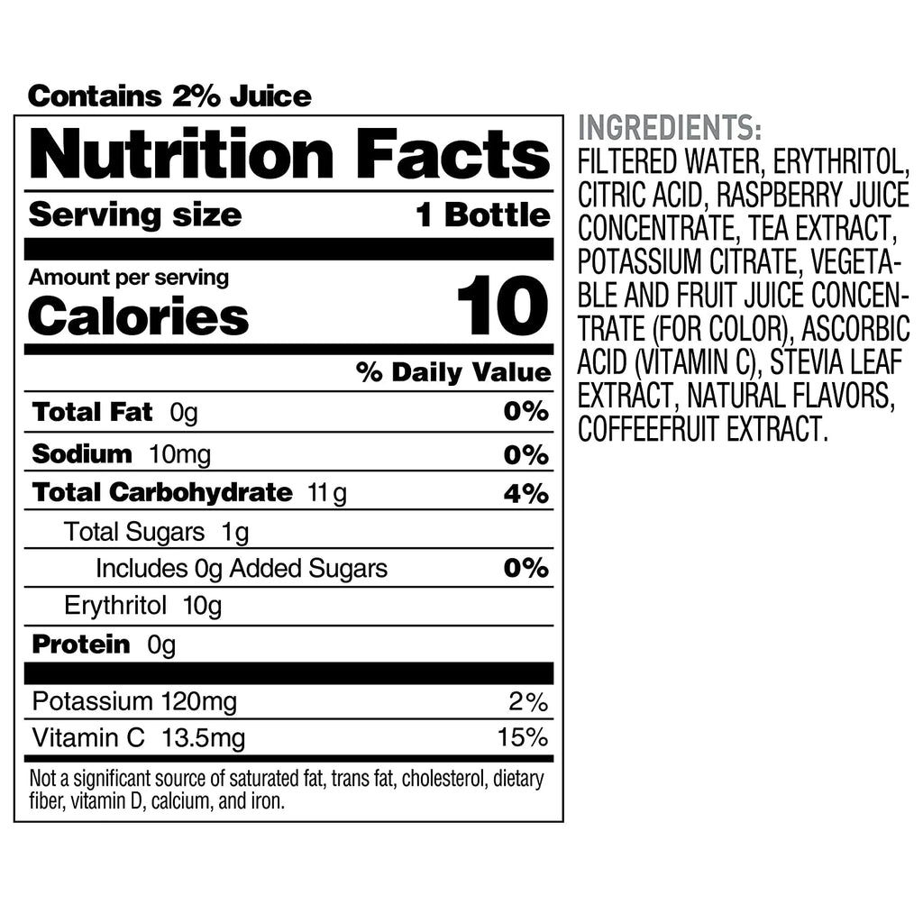 Black Raspberry Antioxidant Infused Beverage, 18 fl oz (Pack of 12) R8646