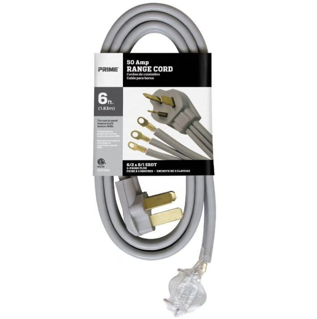 6 Feet 50 Amp 3-Wire Range Cord (2 Pack) B639813