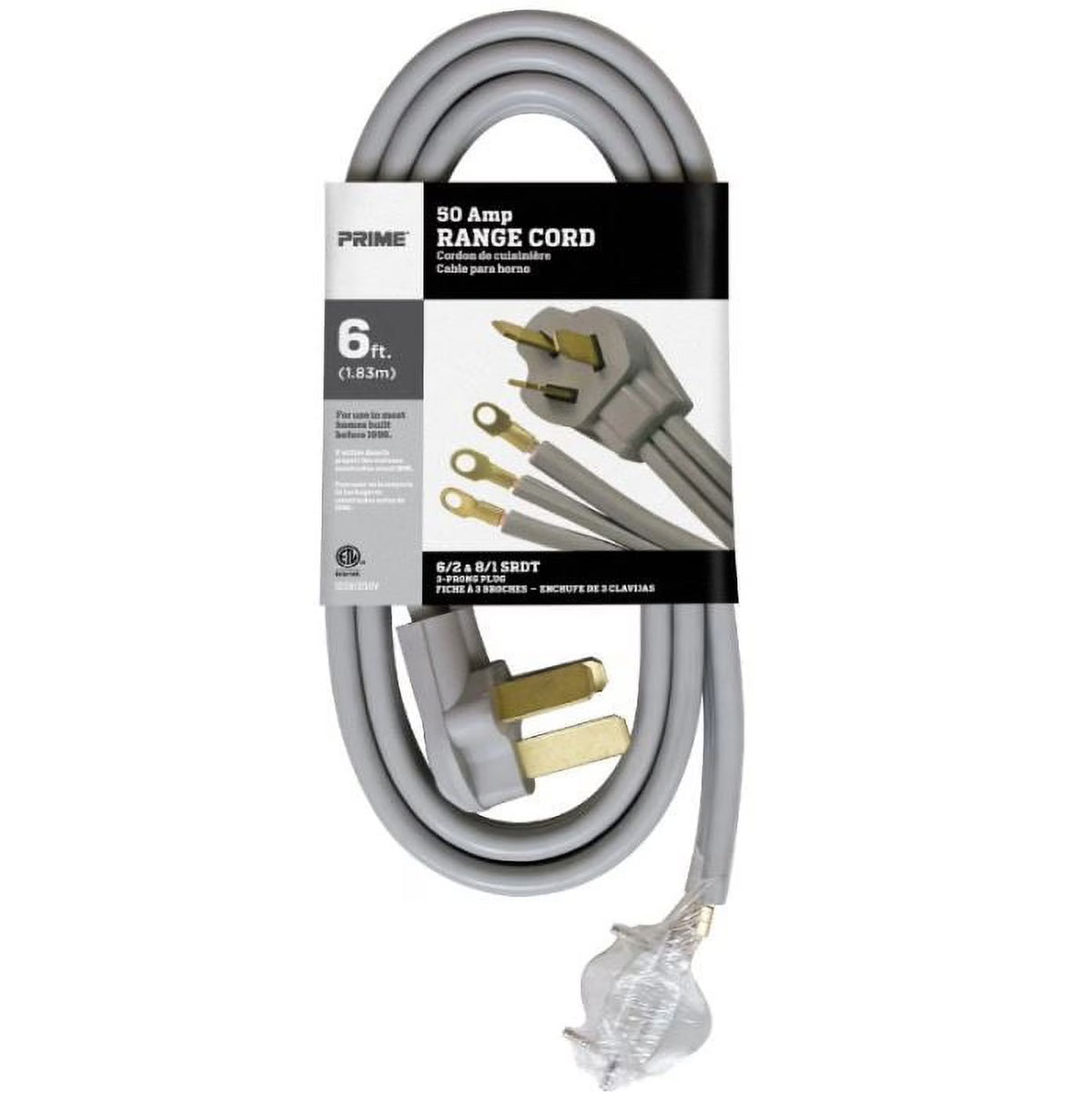 6 Feet 50 Amp 3-Wire Range Cord (2 Pack) B639813