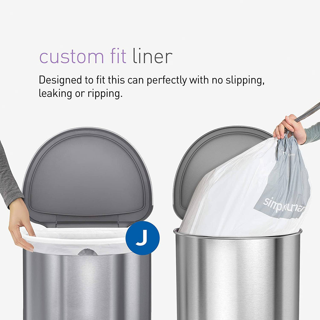12-Gallon Semi-Round Step Trash Can D31215