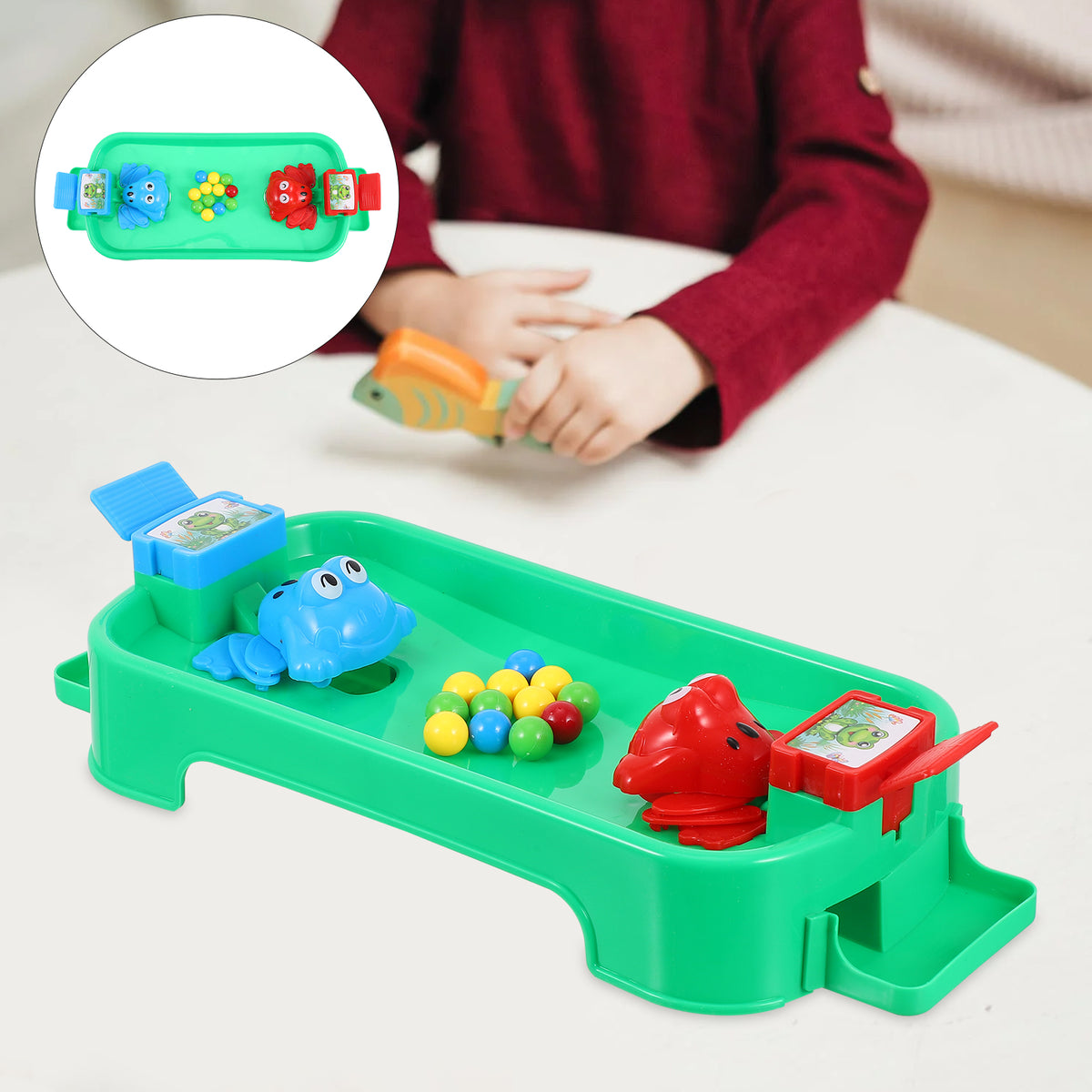 Montessori Educational Feeding Beads Frogs Game P972