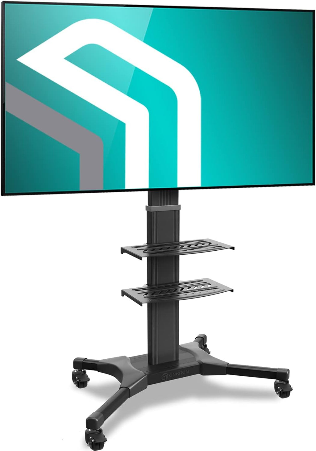 Mobile TV Stand with Wheels for 32-55 Inch TVs with 2 Shelves Height Adjustable L861618