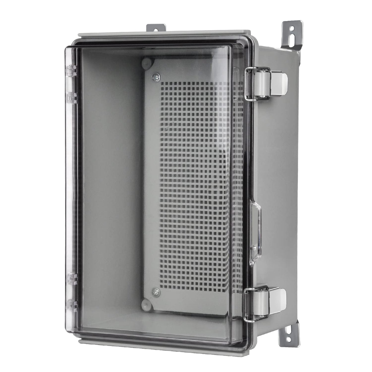 Waterproof Hinged Clear Cover ABS Plastic Junction Box, Pack of 2 L69865