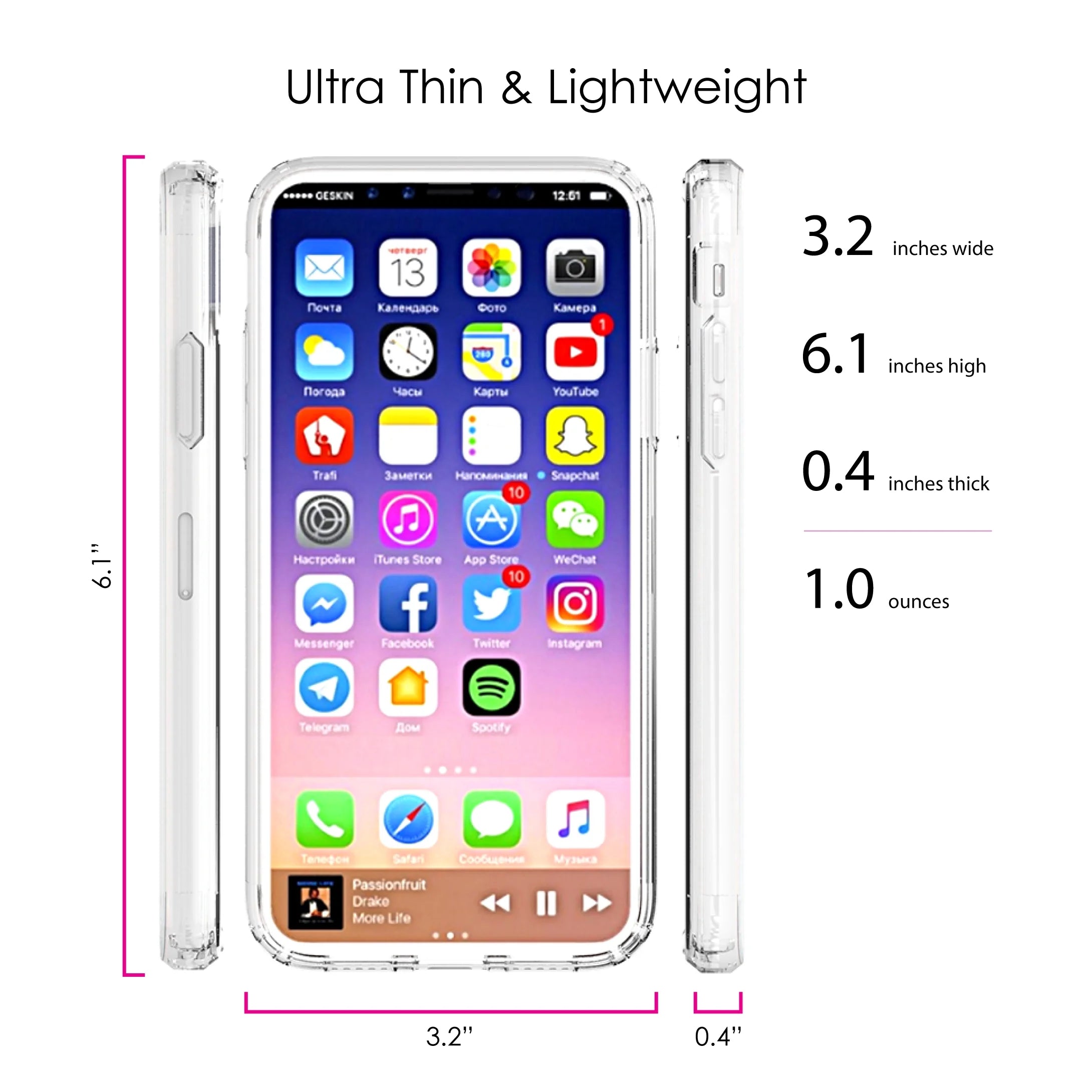 Clear Shockproof Hybrid Case for iPhone XR with TPU Bumper Acrylic Back Tempered Glass Screen Protector E993
